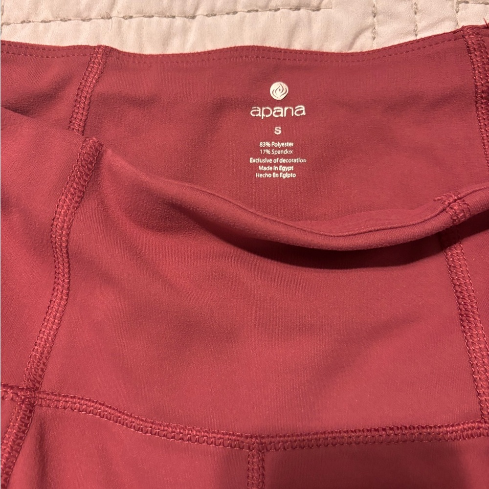 Apana Burgundy Workout Leggings